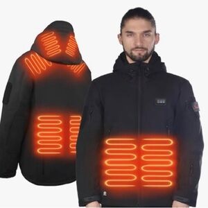 NWT ITIEBO Men's Black Heated Jacket